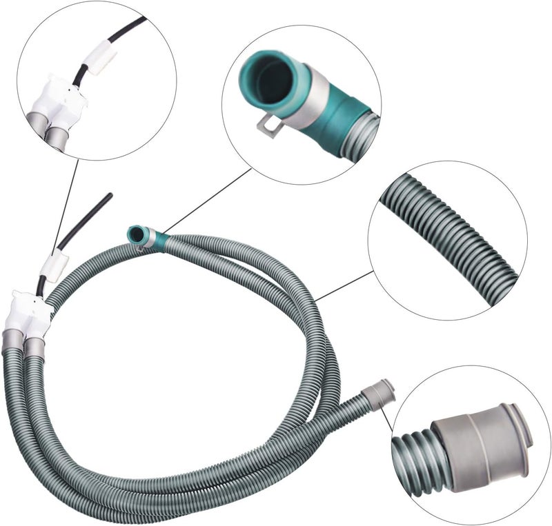 L Continue 5215ER2002G Washing Machine Drain Hose Assembly, Replacement for LG and Kenmore AEM73773301, 5215ER2002Q, 1268108, 5215ER2002E, 5215ER2002N, 5215ER2002S, AH3527325, EA3527325, PS3527325, B00AH5ZAW6. - Image 2